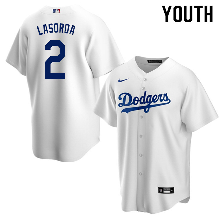 Nike Youth #2 Tommy Lasorda Los Angeles Dodgers Baseball Jerseys Sale-White